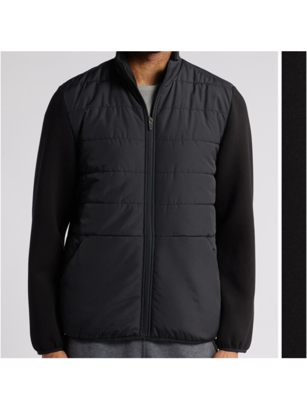 Zella Men’s Light-Weight Athletic Puffy Hybrid Jacket Large Nordstrom Large